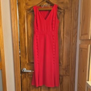 Calvin Klein Vivid Red Midi Dress